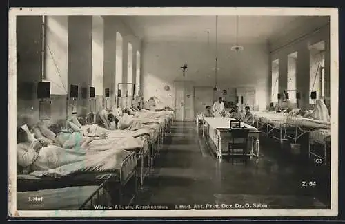 AK Wien, Allgemeines Krankenhaus, I. med. Abt. Prim. Doz. Dr. O. Satke, Zimmer 54, 1. Hof