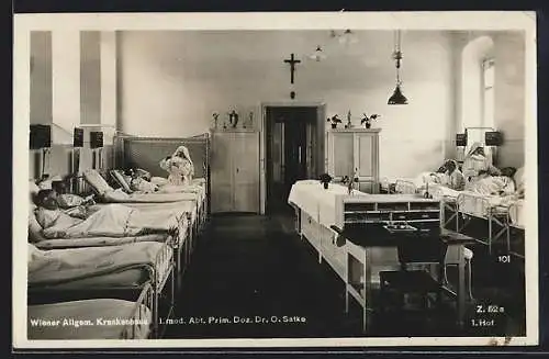 AK Wien, Allgem. Krankenhaus, I. med. Abt. Prim. Doz. Dr. O. Satke, Zimmer 52a, 1. Hof