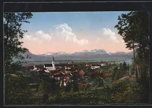 AK Schwarzach /Vorarlberg, Teilansicht mit Kirche