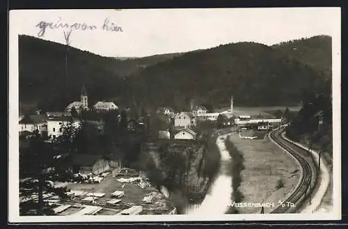 AK Weissenbach a. d. Tr., Ortspartie mit Kirche