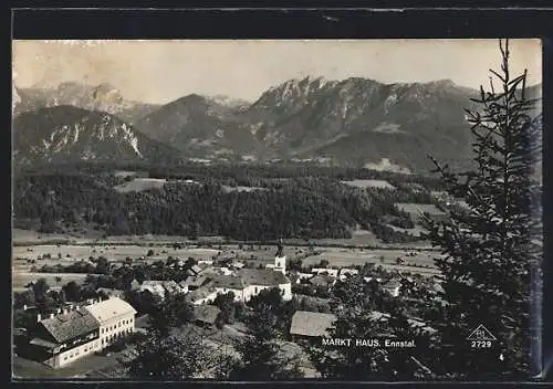 AK Haus /Ennstal, Teilansicht mit Kirche