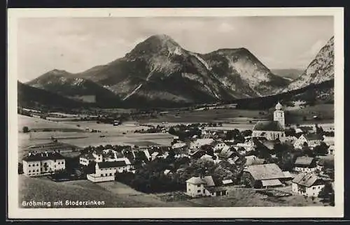 AK Gröbming, Ortsansicht mit Stoderzinken