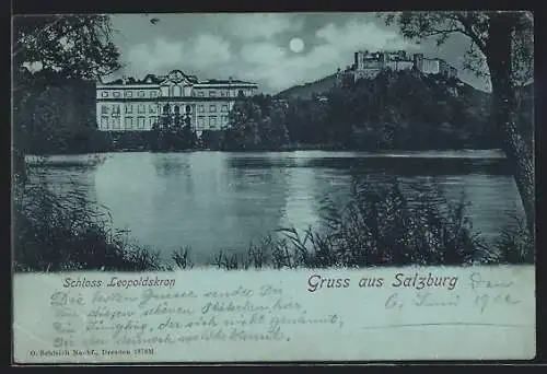 Mondschein-AK Salzburg, Schloss Leopoldskron