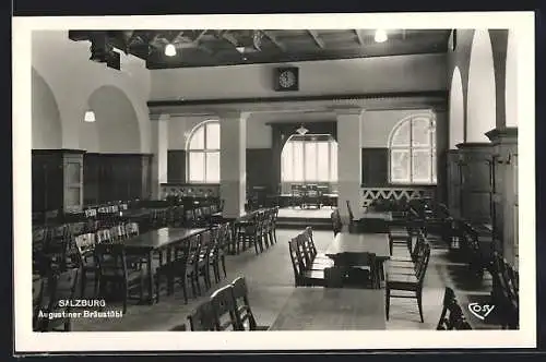 AK Salzburg, Gasthaus Augustiner Bräustübl, Innenansicht