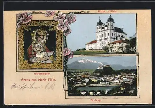 AK Maria Plain, Kirche, Gnadenmutter, Salzburg