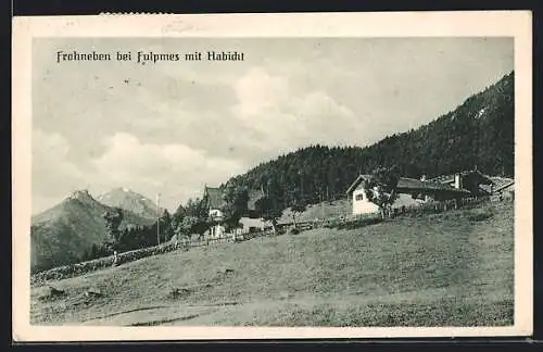 AK Frohneben, Häuser am Berghang mit Habicht