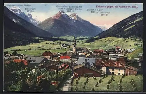 AK Fulpmes, Gesamtansicht gegen die Gletscher