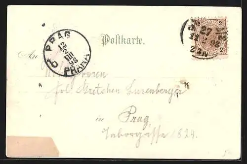 Lithographie Wien, Christinen-Denkmal und Karlskirche