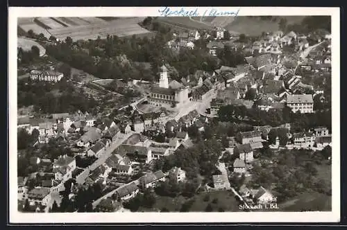 AK Stockach, Ortsansicht, Fliegeraufnahme