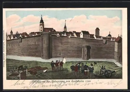 AK Crailsheim, Schlussszene der Belagerung 1380
