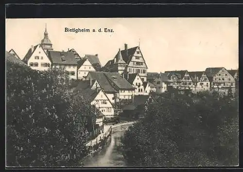 AK Bietigheim a. d. Enz, Uferpartie