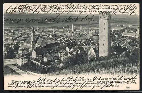 AK Ravensburg, Teilansicht von der Veitsburg gesehen