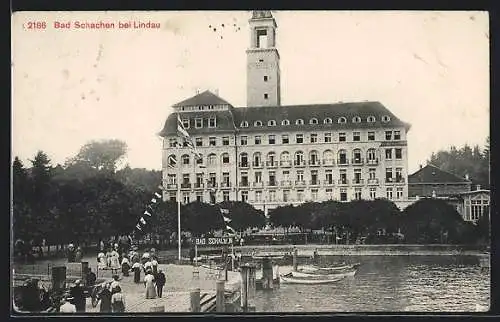 AK Bad Schachen bei Lindau, Gebäudeansicht