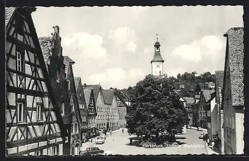 AK Hersbruck, Unterer Marktplatz mit Geschäften