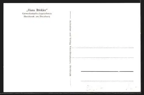 AK Hersbruck am Steinberg, Gewerkschafts-Jugendheim Hans Böckler