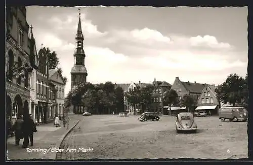 AK Tönning /Eider, Am Markt mit Geschäften