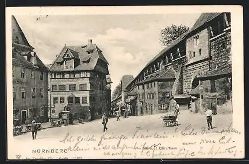 AK Nürnberg, Albrecht Dürerhaus mit Strassenpartie