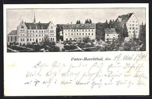 AK Unter-Marchthal, Kloster mit Bäumen