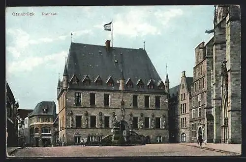 AK Osnabrück, Blick zum Rathaus