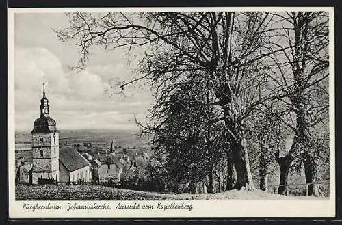 AK Burgbernheim, Johanniskirche, Aussicht vom Kapellenberg