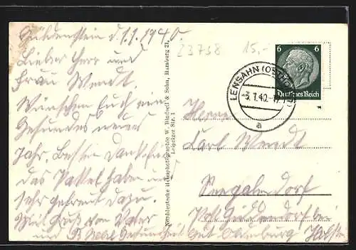 AK Lensahn i. Ostholst., Die August-Friedrichstrasse