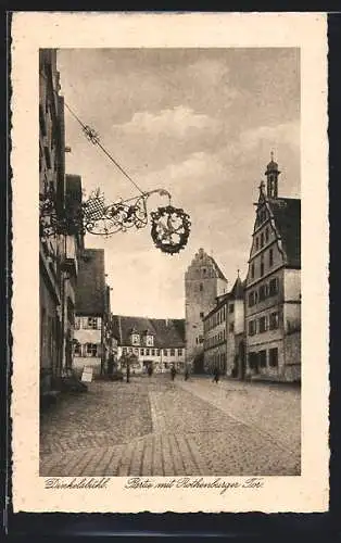 AK Dinkelsbühl, Blick zum Rothenburger Tor