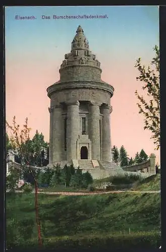 AK Eisenach, Blick auf das Burschenschaftsdenkmal