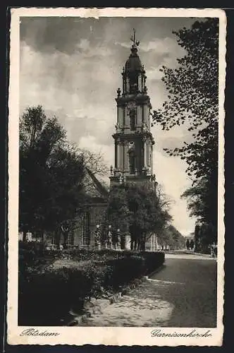 AK Potsdam, Strassenpartie an der Garnisonkirche