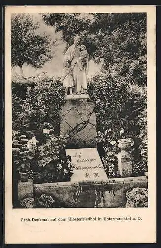 AK Untermarchtal, Grabdenkmal auf dem Klosterfriedhof