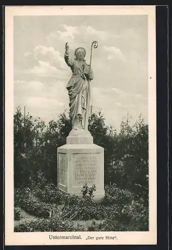 AK Untermarchtal, Statue Der gute Hirte