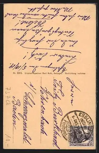 AK Esslingen a. N., Blick auf die Burg