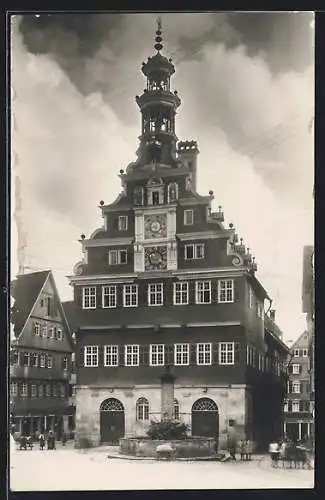 AK Esslingen a. Neckar, Blick auf das alte Rathaus