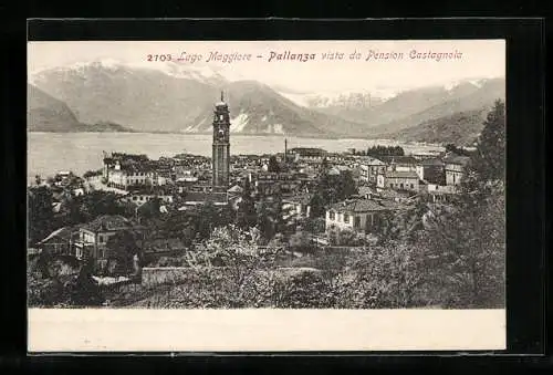 AK Pallanza /Lago Maggiore, Panorama visto da Pension Castagnola