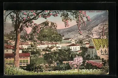 AK Arco, Panorama mit Kirche