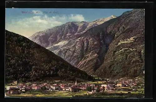 AK Male, Ansicht der Ortschaft im Val di Sole