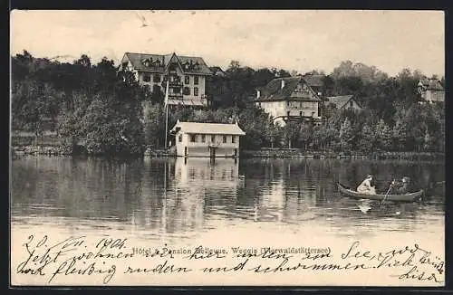 AK Weggis /Vierwaldstättersee, Hotel & Pension Bellevue