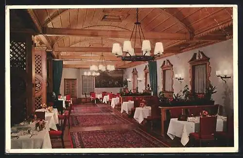 AK Basel, Gartensaal im Restaurant Schützenhaus