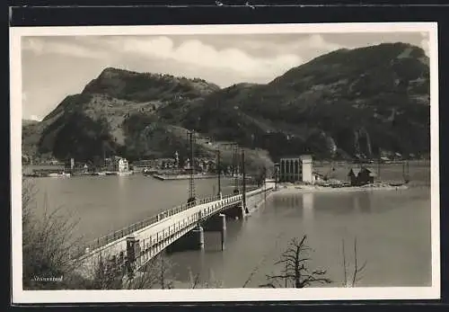 AK Stansstad, Panorama mit Brücke