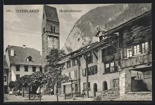 AK Interlaken, Blick auf die Heidenhäuser