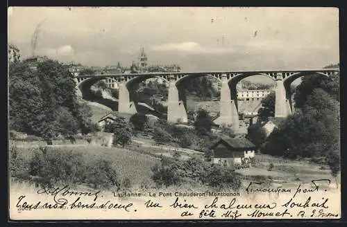 AK Lausanne, Le Pont Chauderon-Montbenon