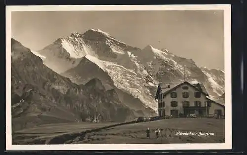 AK Grindelwald, Hotel Rigi-Männlichen mit Jungfrau