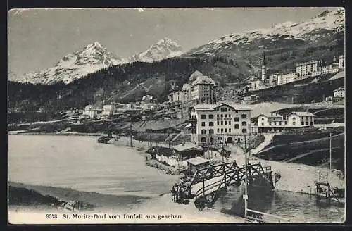 AK St. Moritz-Dorf, Teilansicht vom Infall aus gesehen