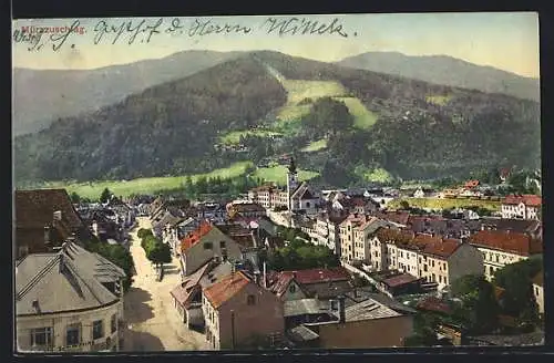AK Mürzzuschlag, Teilansicht des Ortes