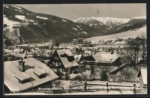 AK Mürzzuschlag, Gesamtansicht gegen Schneealpe