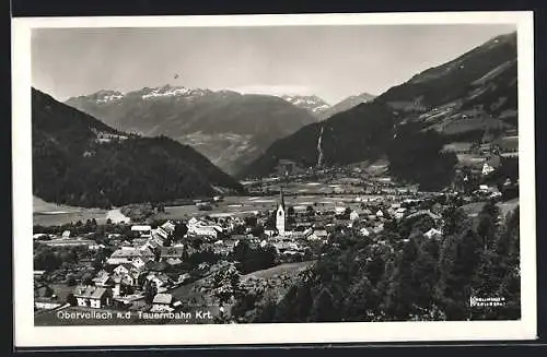 AK Obervellach a. d. Tauernbahn, Teilansicht mit Kirche