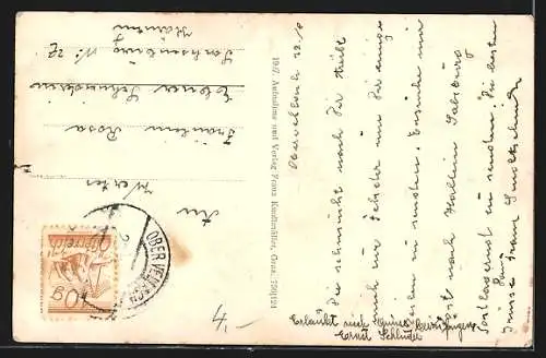 AK Obervellach, Teilansicht mit Kirche und Danielsberg