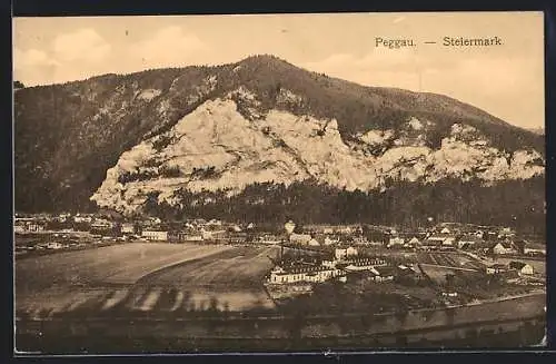 AK Peggau /Steiermark, Teilansicht mit Bergen
