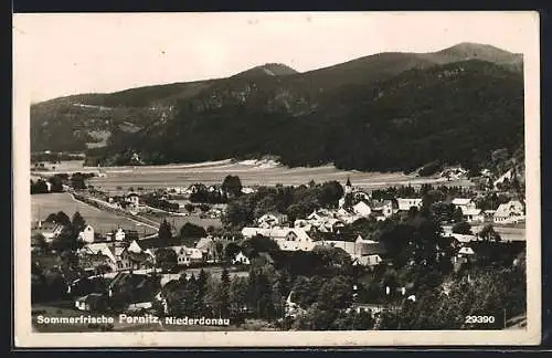 AK Pernitz /Niederdonau, Teilansicht mit Bergen