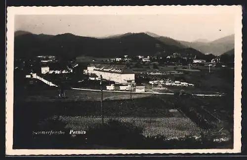 AK Pernitz, Ortspartie mit Bergen