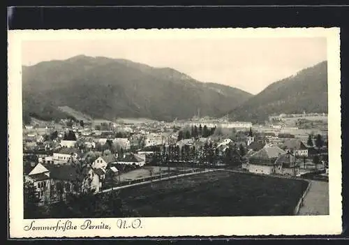 AK Pernitz /N.-Ö., Teilansicht mit Bergen